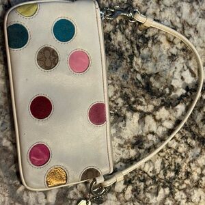 Coach Multicolor Polka Dot Wristlet